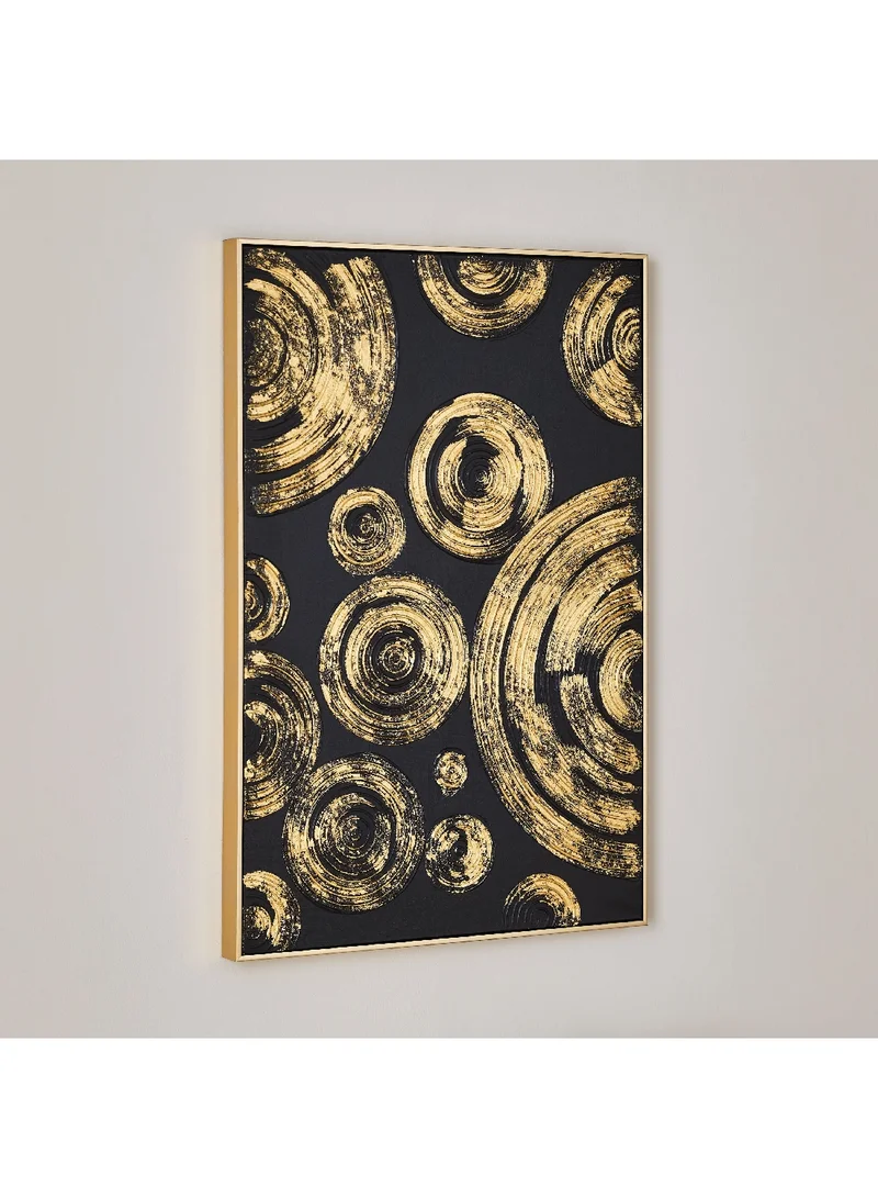 Home Box Walmer Abstract Framed Foil Clear Painting Wall Art 62 x 92 x 4.5 cm