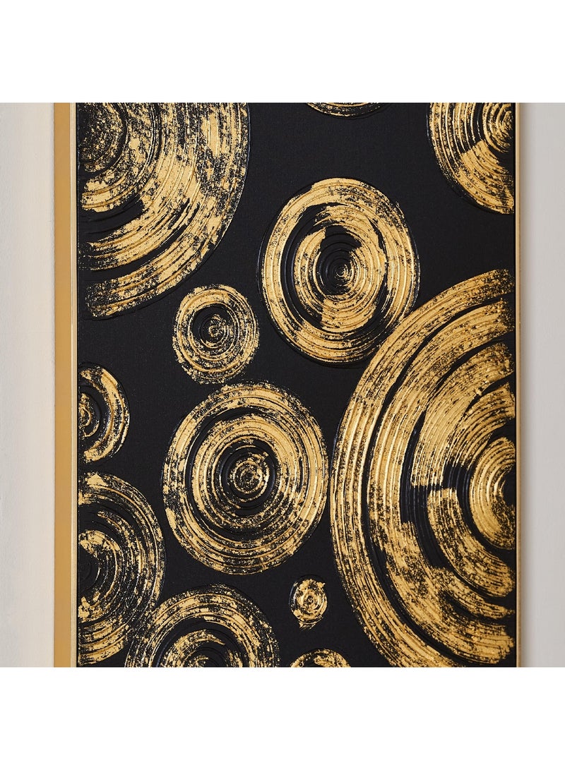 Home Box Walmer Abstract Framed Foil Clear Painting Wall Art 62 x 92 x 4.5 cm  - Image 3
