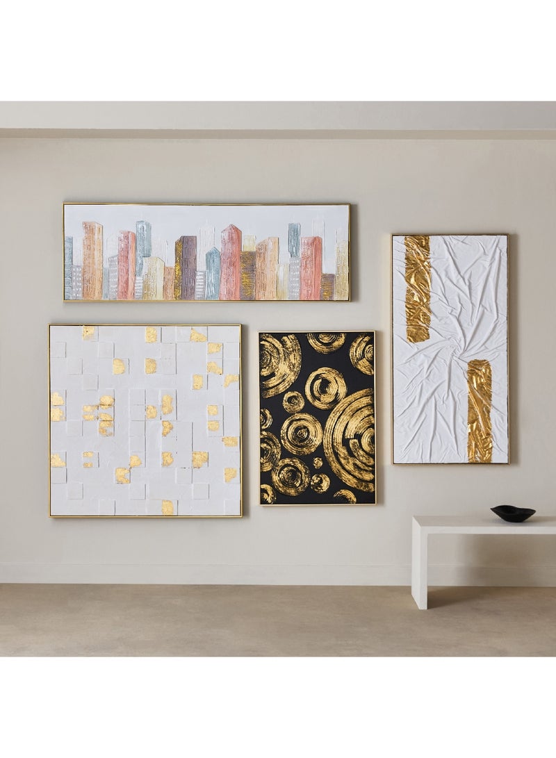 Home Box Walmer Abstract Framed Foil Clear Painting Wall Art 62 x 92 x 4.5 cm  - Image 4