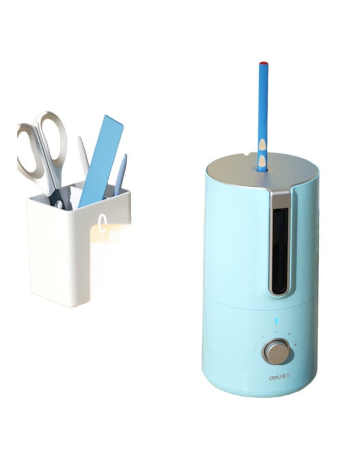 Deli [Lowest Price Online] Automatic Electric Pencil Sharpener For 8Mm Triangular And Hexagonal Colored Pencils, School Stationery, Exam And Birthday Gift, Blue - Image 1