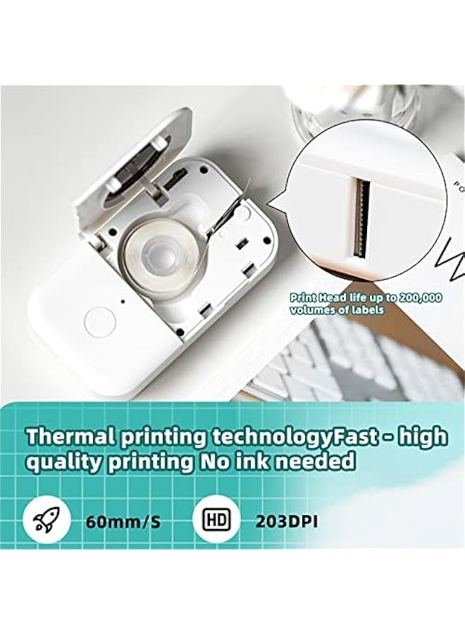 فوميمو D30 الشريط تسمية صانع ، طابعة صغيرة لتخزين بلوتوث الحرارية التسمية ، الباركود ، والبريد ، واللوازم المكتبية ، والمنزلية ، تخزين الأنسجة ، مصغرة محمولة ملصقا صانع - Image 5
