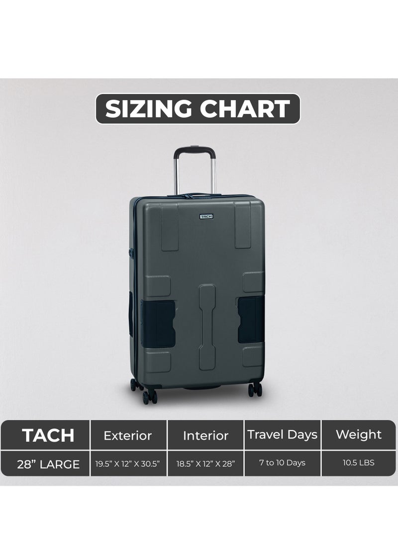 TACH - Connectable Luggage 28" Large Size Spinner Luggage with TSA Locks Hard Shell Patented Built-In Connecting System Easily Links 6 Bags - Image 1