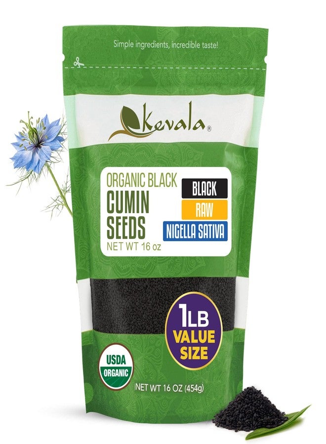 Kevala Organic Raw Black Cumin Seeds (Nigella Sativa) - Gluten Free Seasoning for Salads, Vegan Option for a Variety of Diets, For Healthy Cooking in Restaurants, Kitchen Staple, 1lb, 16 oz - Image 1