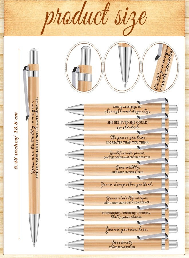 Supervitae 20 Set Inspirational Gifts Bulk for Women Motivational Quote Ballpoint Pens and Flower Card Employees Appreciation Gift for Nurses Coworkers Mother Day Teachers - Image 2