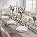 KIRE 200PCS Gold Plastic Plates Disposable Plates for Party White Plastic Plates with Gold Rim Include 100 for Dinner and 100 for DessertSalad in WeddingValentines DayNew Year - Image 4