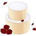 KIRE 200PCS Gold Plastic Plates Disposable Plates for Party White Plastic Plates with Gold Rim Include 100 for Dinner and 100 for DessertSalad in WeddingValentines DayNew Year - Image 1