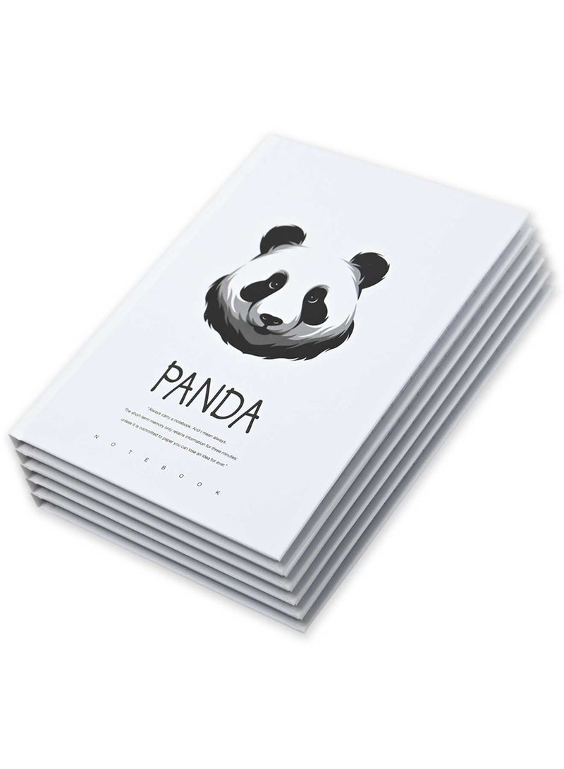 FIS Pack Of 5 Hard Cover Notebook, 96 Sheets A4 Panda Design 7 -FSNBHCA496-PAN7 - Image 3