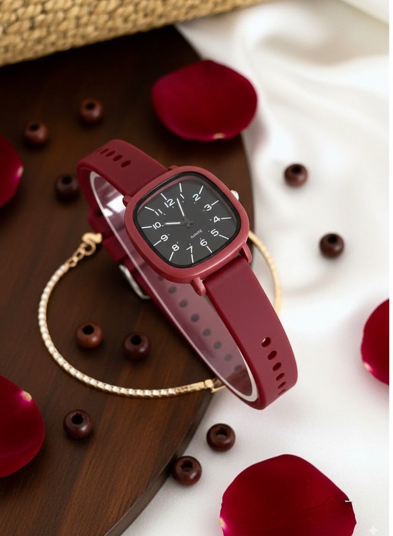 Women's Water Resistant Watch with Plastic Strap - Image 2
