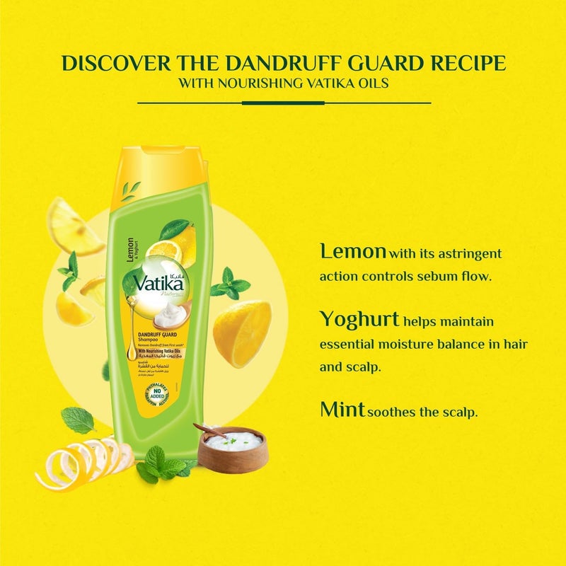 Vatika Naturals Dandruff Guard Shampoo 200ml | Enriched with Lemon & Yoghurt | Removes & Prevents Dandruff - Image 4