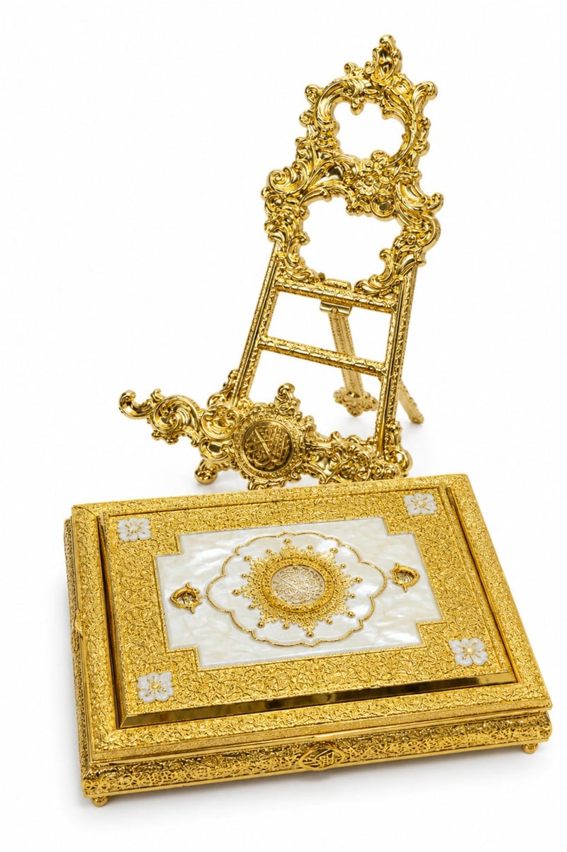 Radin Luxury Quran Box With Elegant Stand  Premium Decorative Holy Quran Storage Case For Home, Masjid & Gifting - Image 3