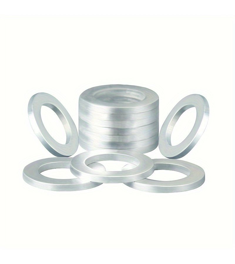 Oil Drain Plug Gasket Washer 10 Pcs Aluminum M14 Crush Washer Premium Seal Replacement Compatible with Selected Honda Acura Models - Image 2