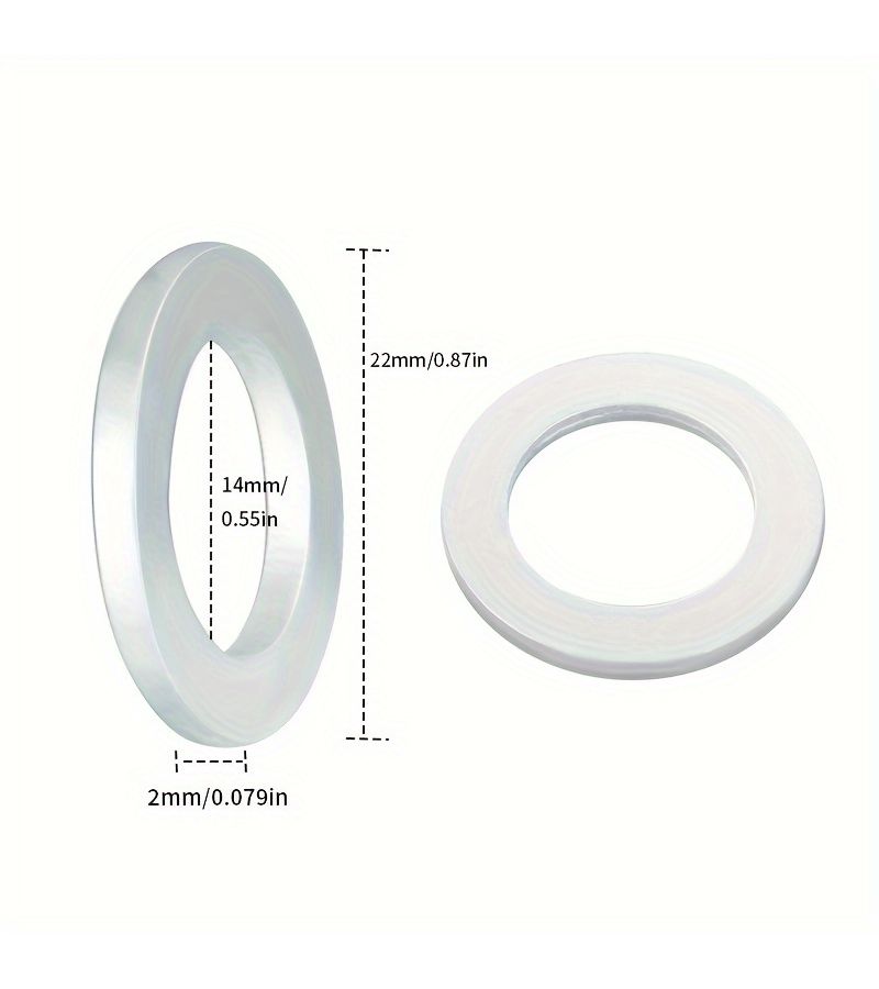 Oil Drain Plug Gasket Washer 10 Pcs Aluminum M14 Crush Washer Premium Seal Replacement Compatible with Selected Honda Acura Models - Image 3