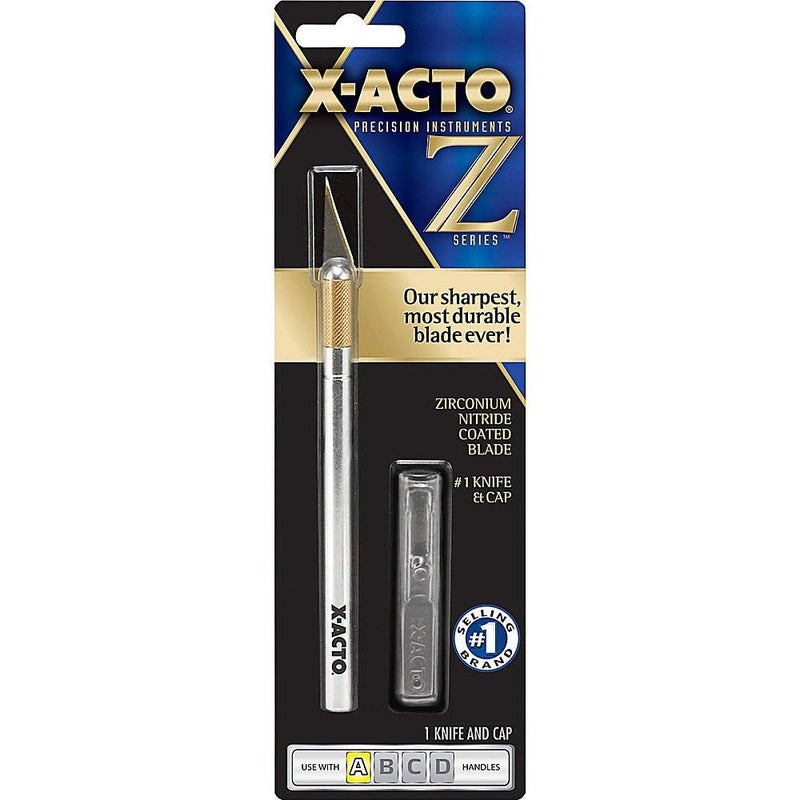 X-Acto Precision Utility Knife, Metal, Silver, 9.0 inches, Aluminum Handle, Z-Series #1, Includes Safety Cap - Image 4
