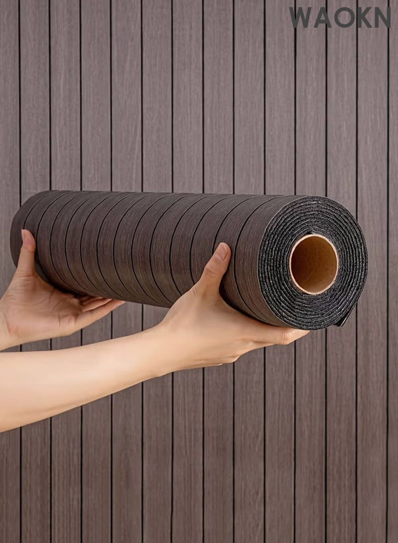 دبليو أيه أو كي أن ورق حائط ثلاثي الأبعاد من الفوم، لفة واحدة، ملصق حائط سميك مقاوم للماء ذاتي اللصق، مناسب لغرفة المطبخ والسقف والجدار للاستخدام الداخلي، مقاوم للرطوبة وعازل للصوت، لوح حائط 2.8 مم × 40 سم × 300 سم - Image 1