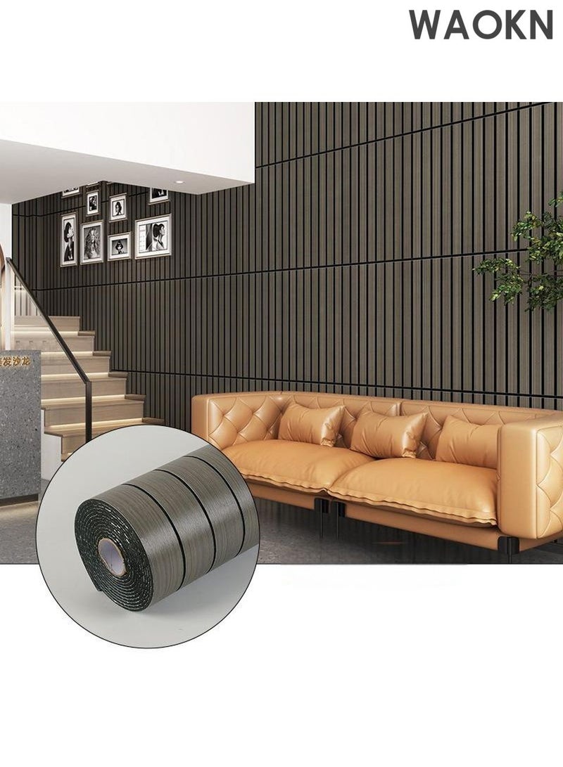 دبليو أيه أو كي أن ورق حائط ثلاثي الأبعاد من الفوم، لفة واحدة، ملصق حائط سميك مقاوم للماء ذاتي اللصق، مناسب لغرفة المطبخ والسقف والجدار للاستخدام الداخلي، مقاوم للرطوبة وعازل للصوت، لوح حائط 2.8 مم × 40 سم × 300 سم - Image 3