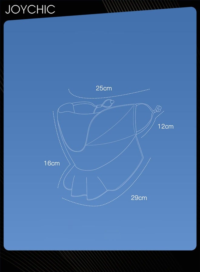 Joychic قناع واقي من الشمس صيفي جديد للنساء للقيادة في الهواء الطلق وركوب الدراجات مضاد للأشعة فوق البنفسجية، قناع وجه ناعم وناعم من الشيفون قابل للتنفس - Image 4
