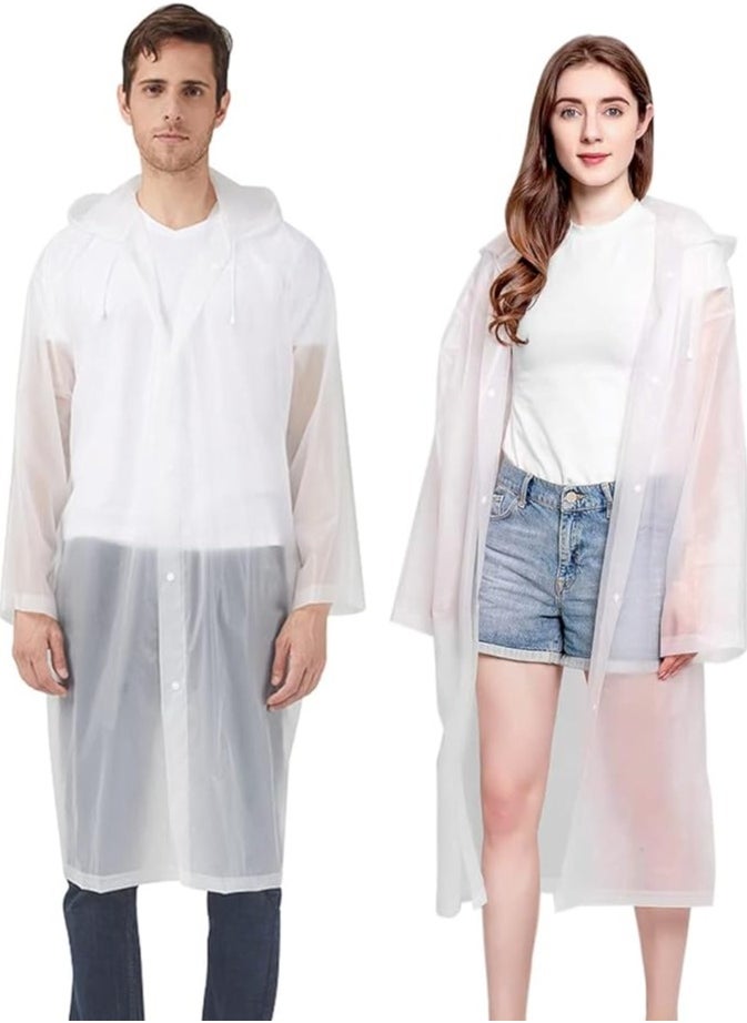 Festive Gallery Raincoat Rain Poncho for Adults, EVA Rain Poncho for Women and Men Reusable Raincoat Jacket Packable Raincoat for Family Fishing,Travel,Emergency (70X140cm)  - Image 1