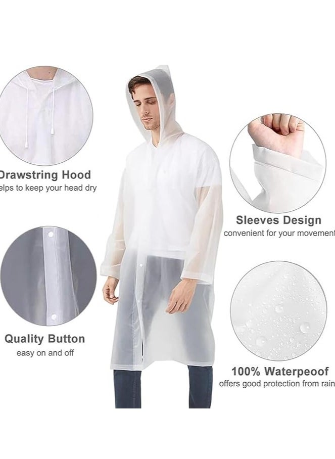 Festive Gallery Raincoat Rain Poncho for Adults, EVA Rain Poncho for Women and Men Reusable Raincoat Jacket Packable Raincoat for Family Fishing,Travel,Emergency (70X140cm)  - Image 2