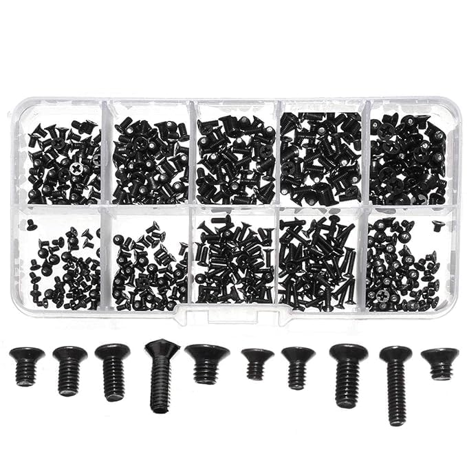 FACTOTECH 500 PCs Alloy Steel Laptop Notebook Computer Screws Kit for IBM, HP, Lenovo, Samsung, Dell Sony, Toshiba - Set of 500 PCs - Image 1
