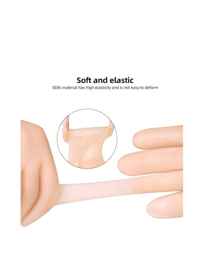 SYOSI Moisturizing Gloves, Silicone Glove, Waterproof Sunscreen Stretch Gloves Soft Auxiliary Moisturizing Beauty Gloves, Gel Moisturizing Gloves Protective Waterproof Helps To Remove Calluses Dry (M) - Image 2