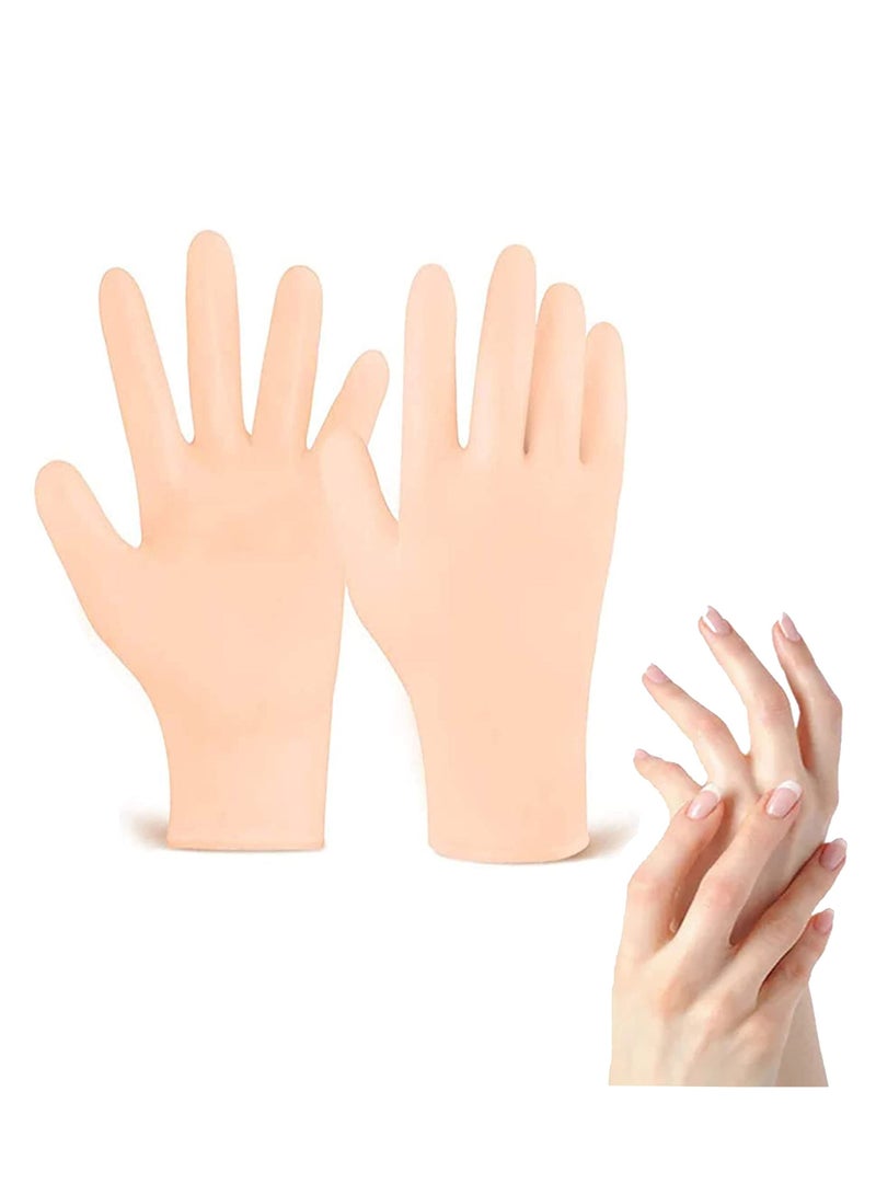 SYOSI Moisturizing Gloves, Silicone Glove, Waterproof Sunscreen Stretch Gloves Soft Auxiliary Moisturizing Beauty Gloves, Gel Moisturizing Gloves Protective Waterproof Helps To Remove Calluses Dry (M) - Image 4