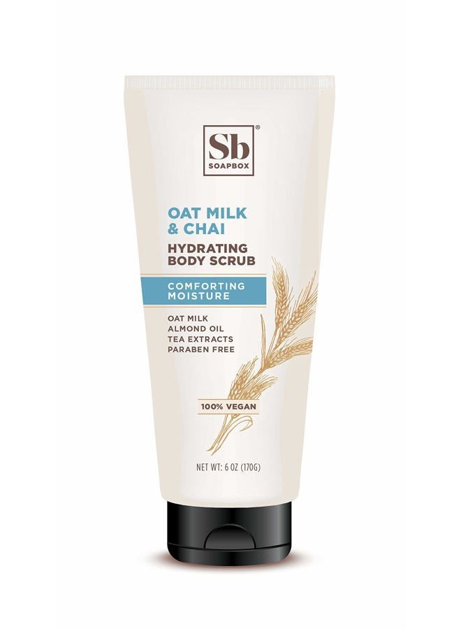 Soapbox Gentle Exfoliating Body Scrub - Oat Milk & Chai, Sugar Scrub to Buff Away Dead Skin, Moisturizing with Vitamin E and Coconut Oil, with Calming Oat Milk, Paraben-Free, Cruelty-Free, 6 oz. - Image 1
