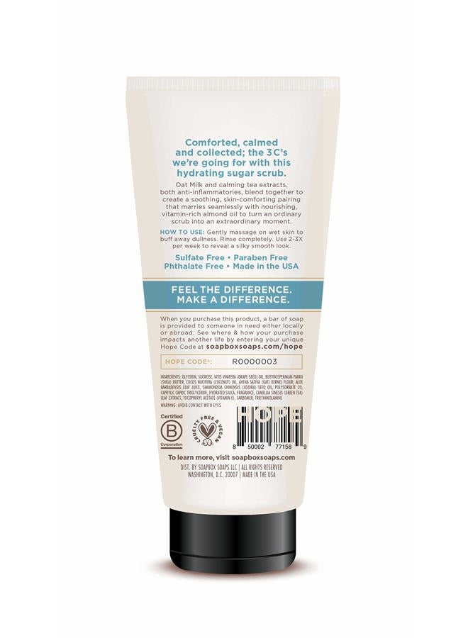 Soapbox Gentle Exfoliating Body Scrub - Oat Milk & Chai, Sugar Scrub to Buff Away Dead Skin, Moisturizing with Vitamin E and Coconut Oil, with Calming Oat Milk, Paraben-Free, Cruelty-Free, 6 oz. - Image 2