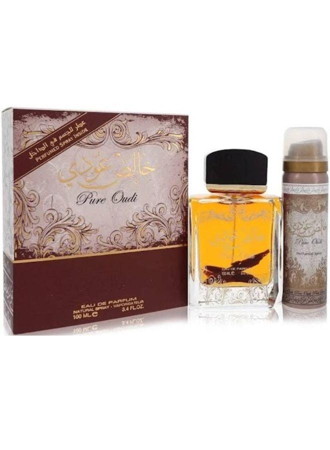 لطافة عطر Pure Oudi EDP مع بخاخ معطر 100 + 50 مل - Image 1