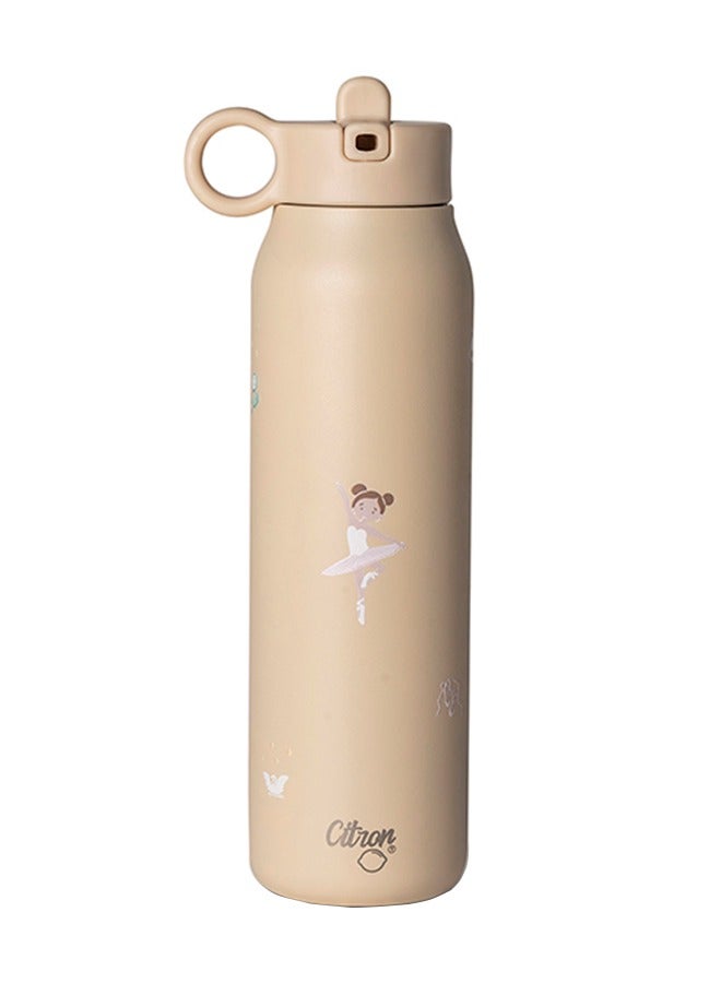 سترون زجاجة مياه للأطفال 350 مل ستانلس ستيل معزولة بالفاكيوم - مانعة للتسرب، صديقة للبيئة، مثالية للمدرسة والسفر - باليرينا - Image 1