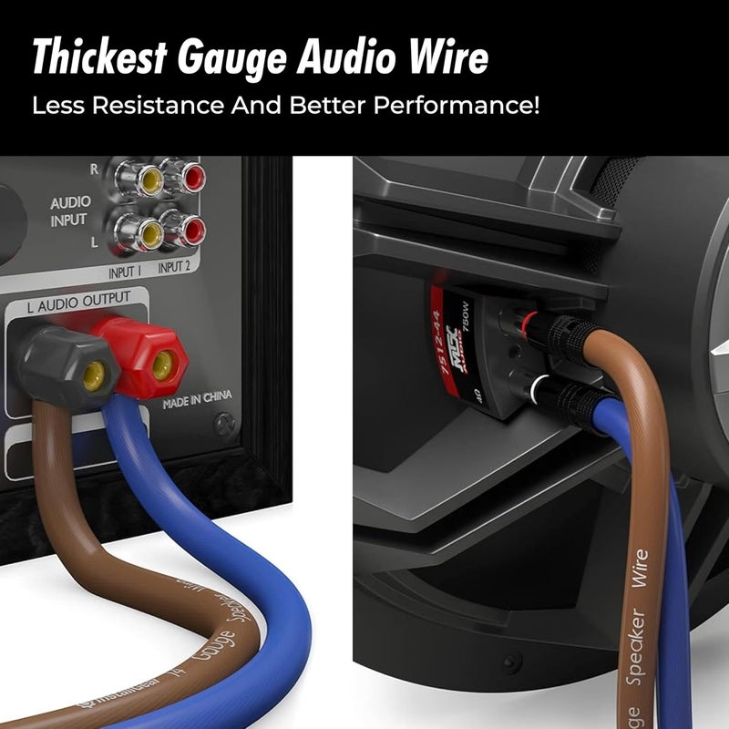 InstallGear 14 Gauge Speaker Wire 100 ft Cable - True Spec Soft Touch for Car Audio, Stereos, Home Theater, Surround Sound - Image 4