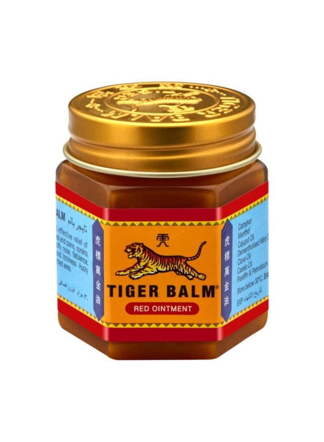TIGER Balm Red Ointment | Warm Relief For Muscle Pains and Itches Due To Insect Bites | Fast Acting Pain-Relief Properties | 30gm - Image 1