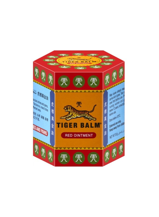 TIGER Balm Red Ointment | Warm Relief For Muscle Pains and Itches Due To Insect Bites | Fast Acting Pain-Relief Properties | 30gm - Image 2