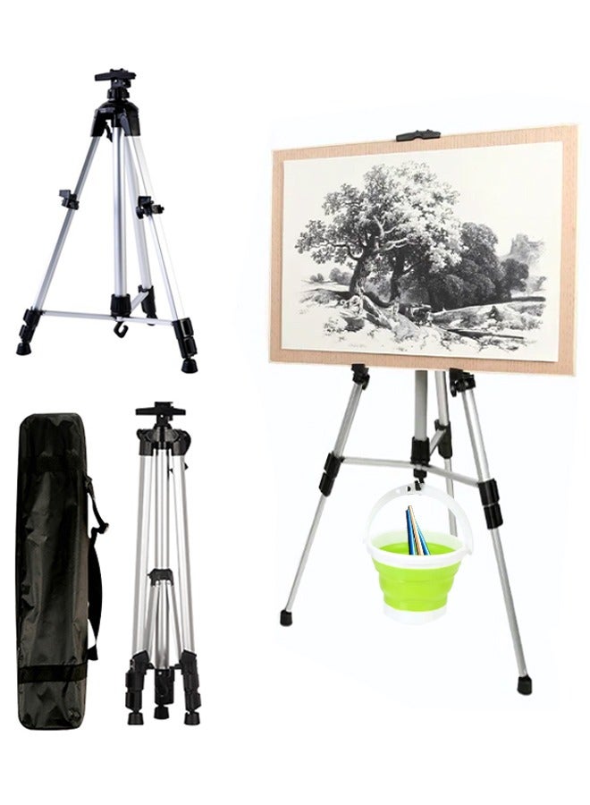Generic Retractable Drawing Stand, Foldable Artist Easel with Adjustable Angle, Suitable for Painting and Display  - Image 1