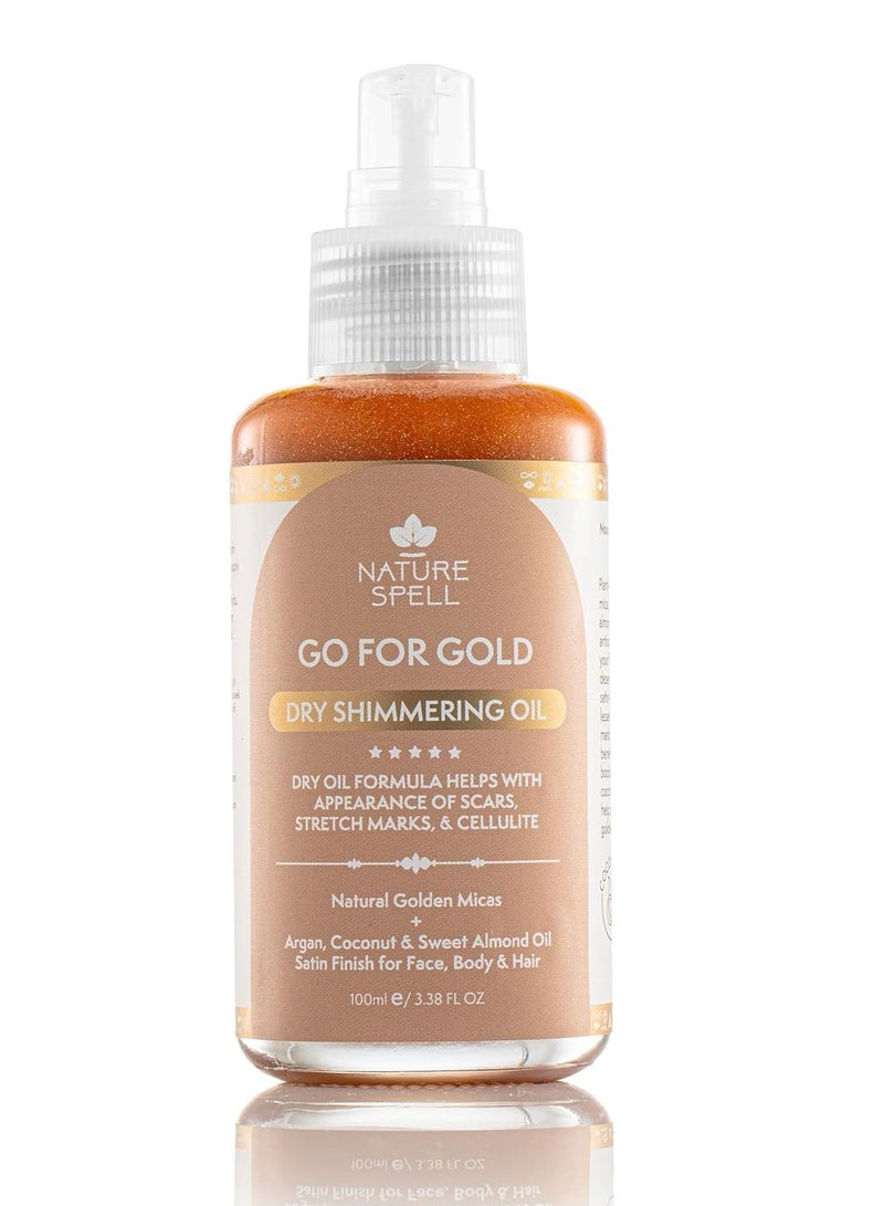 نايتشر سبيل زيت ناتشر سبيل "غو فور غولد" اللامع الجاف – 100 مل | ترطيب وتفتيح للبشرة والشعر - Image 1
