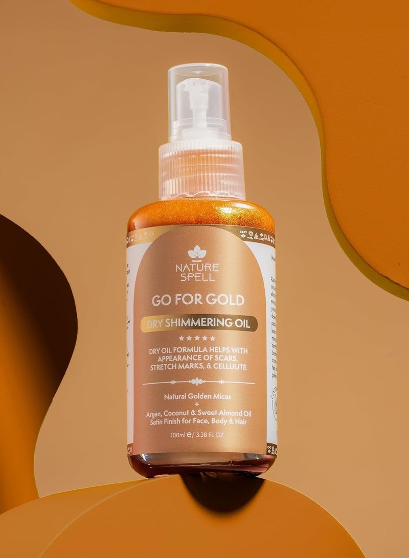 نايتشر سبيل زيت ناتشر سبيل "غو فور غولد" اللامع الجاف – 100 مل | ترطيب وتفتيح للبشرة والشعر - Image 2