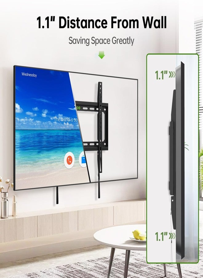 USX MOUNT Fixed TV Wall Mount with Low Profile for Most 26-55 Inch LED, LCD and Flat Screen TVs, TV Mount Bracket with VESA Up to 400x400mm and Weight Capacity 99lbs,and Space Saving TV Bracket - Image 2