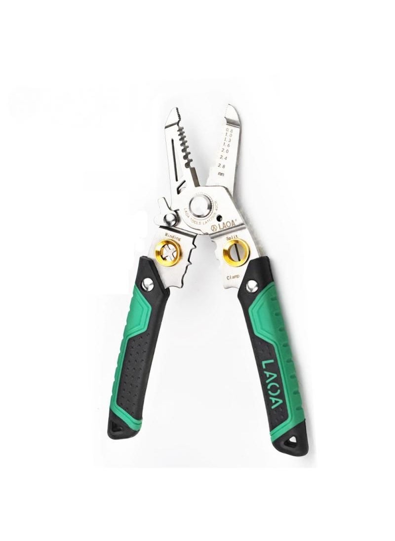 Generic - 7 In 1 Wire Stripping Pliers Multifunction Electrician Cable Cutting Terminal Crimping Splitting Winding Line Hand Tools - Image 1