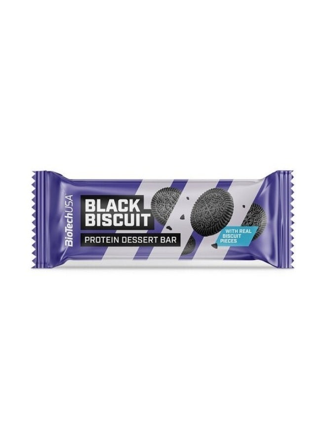 BioTechUSA Protein Dessert Bar 50g, pack of 20 | BLACK BISCUIT | Gluten and palm oil free protein bar - Image 1