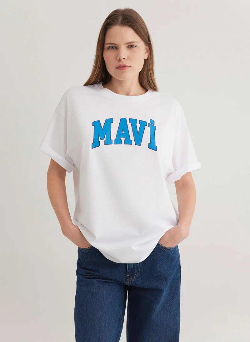 MAVI Mavi Logo Printed White T-Shirt