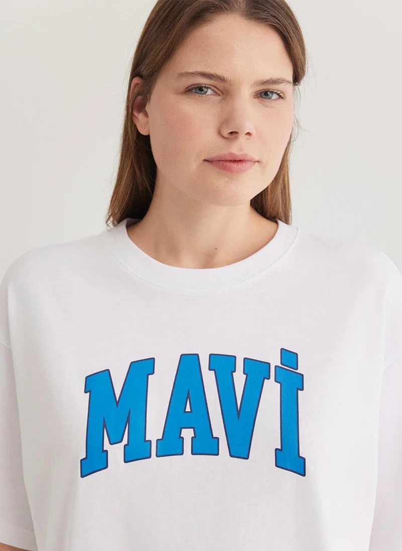 MAVI Mavi Logo Printed White T-Shirt