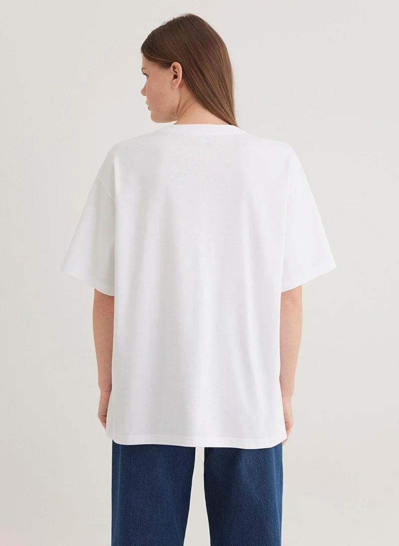 MAVI Mavi Logo Printed White T-Shirt