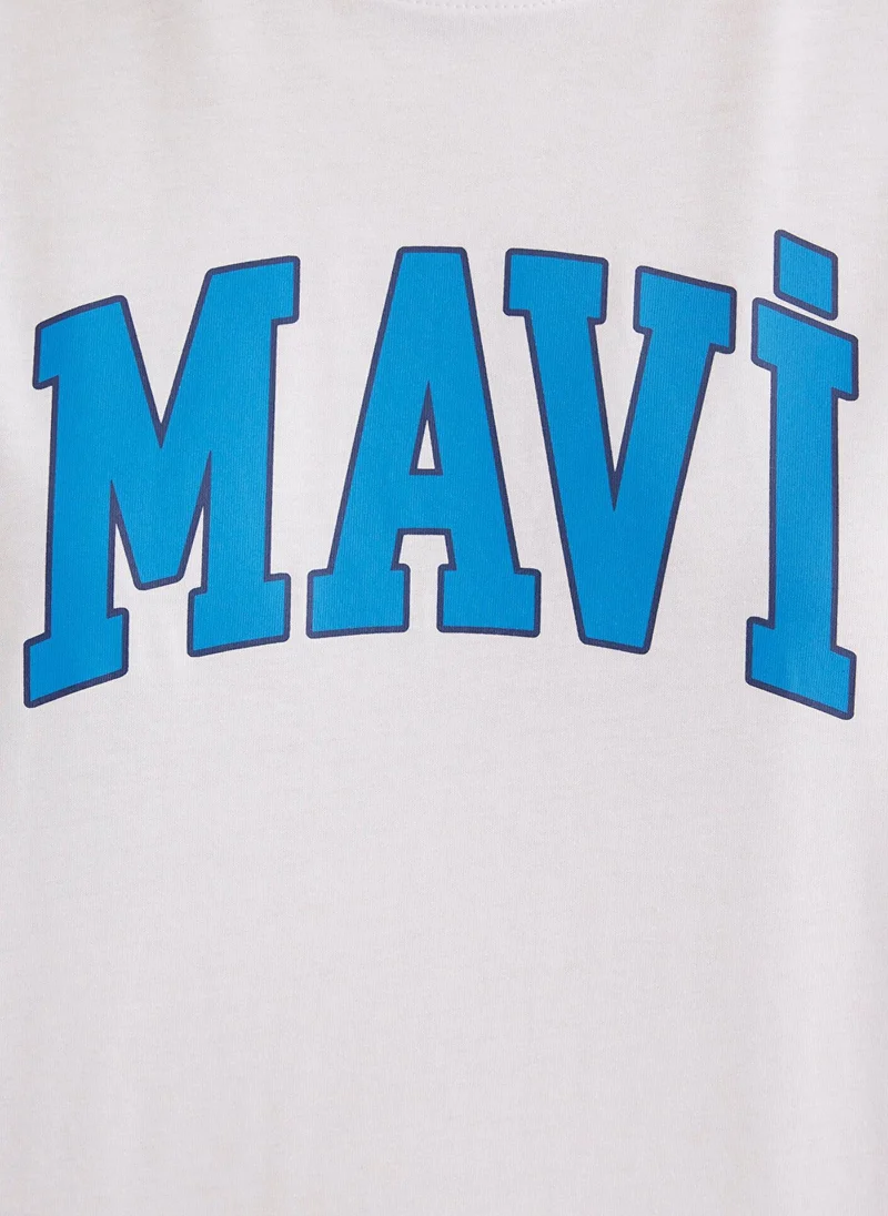 MAVI Mavi Logo Printed White T-Shirt