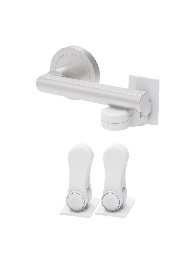 Inaya Child Proof Door Lever Lock, Baby Proofing Door Handle Lock, Minimalist Design, 3M Adhesive & No DrillingNeed, Child Safety Door Handle Locks (2 Pack) - Image 1