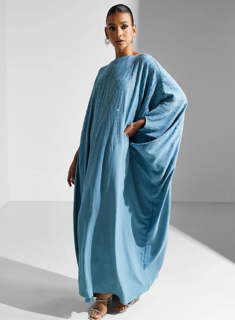 Khizana Embellished Detail Abaya With Sheila
