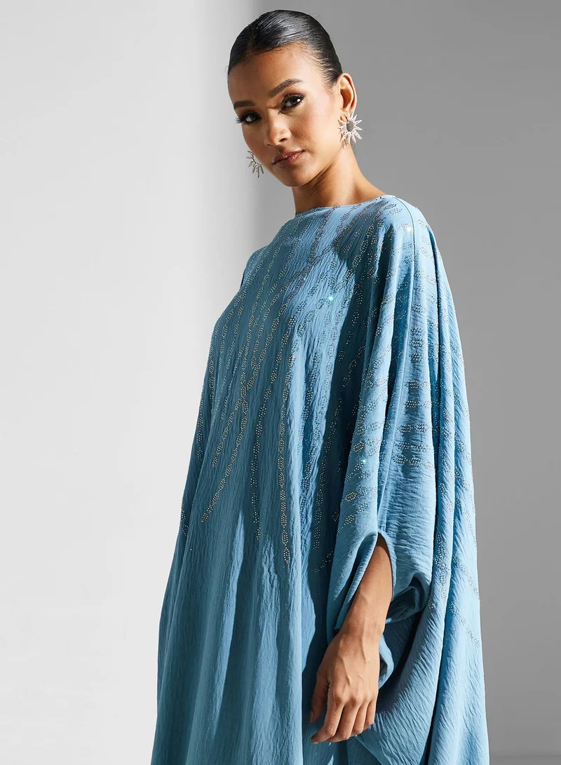 Khizana Embellished Detail Abaya With Sheila
