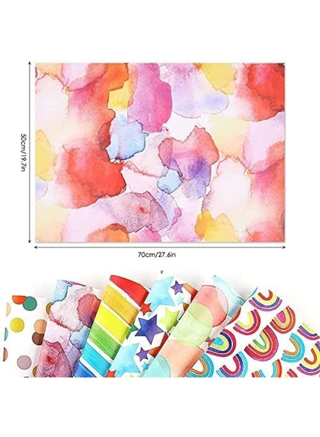 Mitoy 6 Packs Gift Wrap Paper Roll Set Included 6 Pack Gift Wrap Paper with Ribbon Sticker and Tape - Image 2