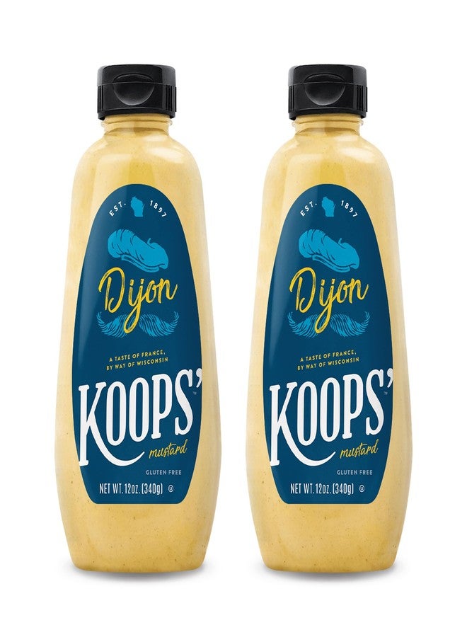 Koops' Dijon Mustard – French Mustard, Gluten-Free, Kosher, Non-GMO, Made in the USA, From Quality Mustard Seeds, Rich and Delicious Flavor – 12 Oz, Pack of 2 - Image 1