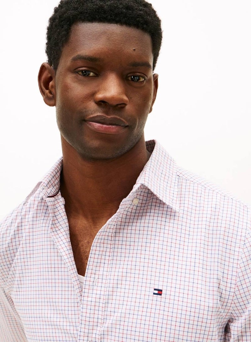 TOMMY HILFIGER TH Flex Regular Fit Tattersall Check Shirt - Image 5