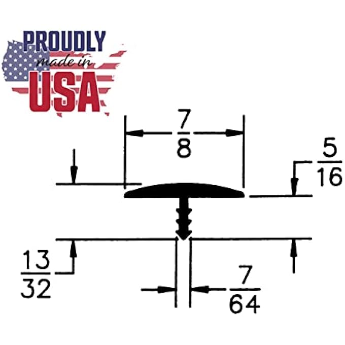 INDUSTRIES 25 FOOT ALMOND 7/8 INCH CENTER BARB TEE MOULDING T MOLDING HOBBYIST PACK, SMALL PROJECTS, ARCADE MACHINES AND TABLES - Image 3