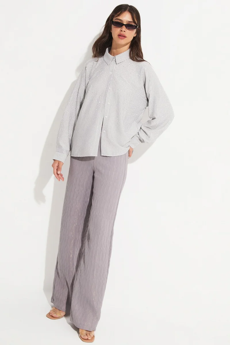 جون Women's Stone Detailed Woven Shirt